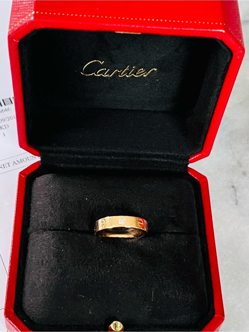 Authentic Cartier Love Ring in Pink Gold with Red Box - Picture 5 of 6